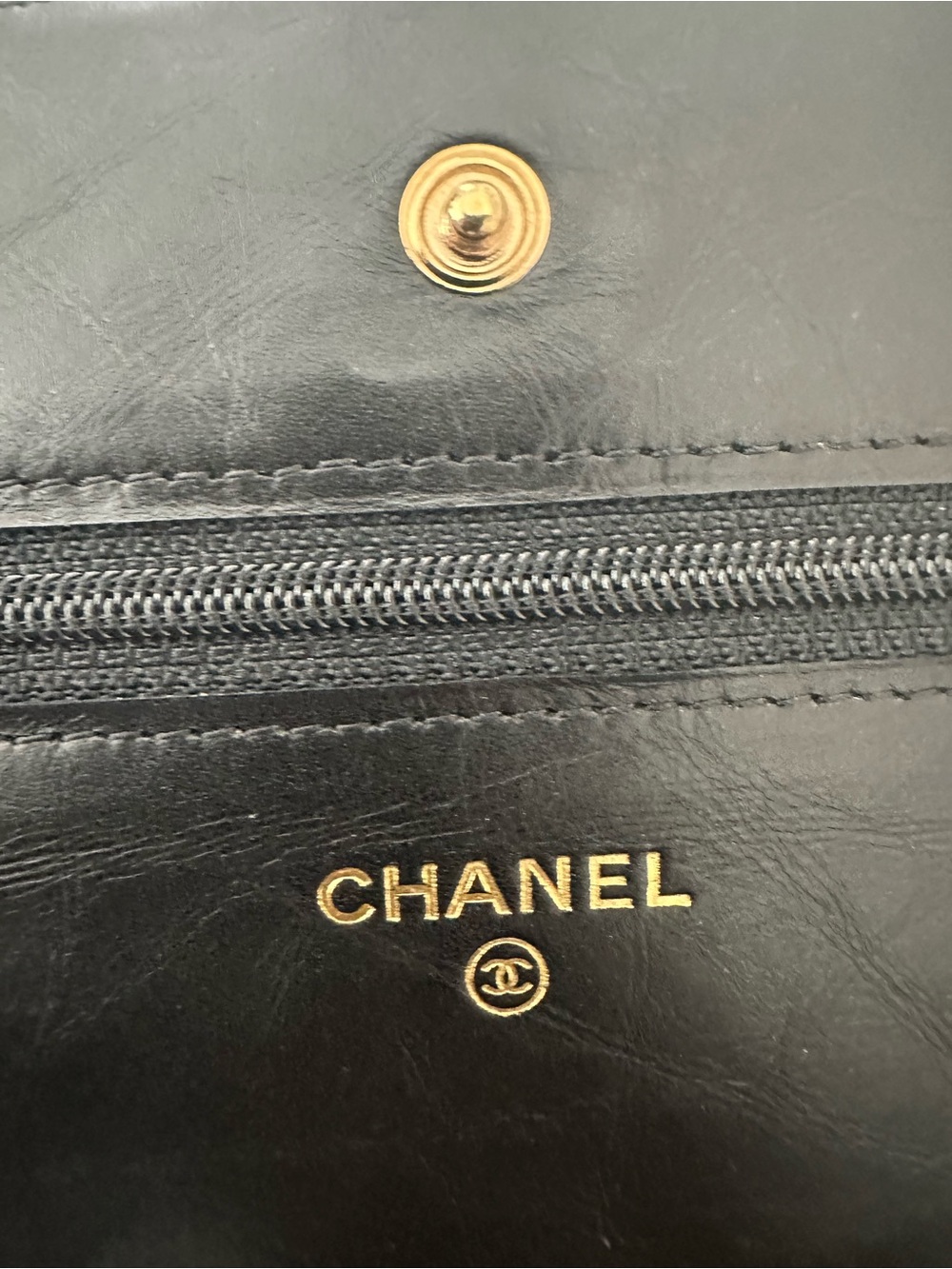 CHANEL Vintage Wallet On A Chain WOC in Black - Picture 5 of 16